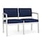 Lesro Lenox 2 Seat Tandem Seating W/ No Center Arm, 43.5 in W 24.5 in L 32 in H LS2101 - alternate 1